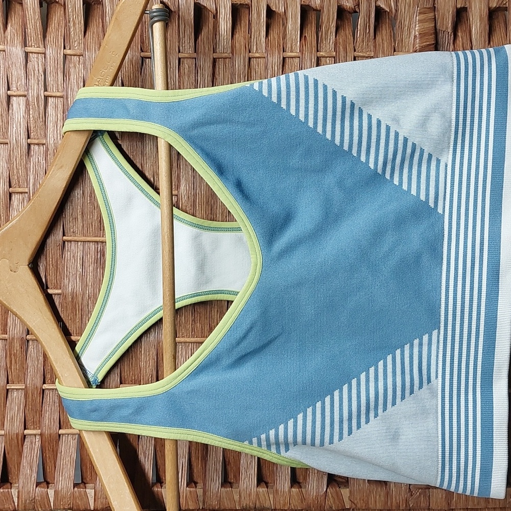 Members Mark XXL sports bra Blue and Green - Picture 7 of 9